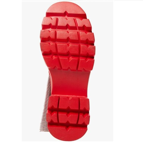 BLOOMFIELD RHINSTONE CRYSTAL BLING CHAINMAIL BOOTS - RED 7 - Picture 7 of 7